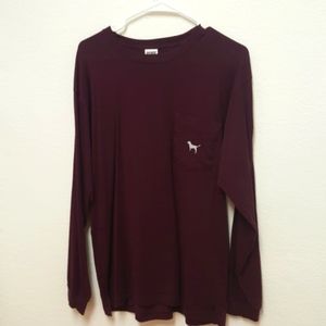 Victoria secret purple long sleeve shirt size L